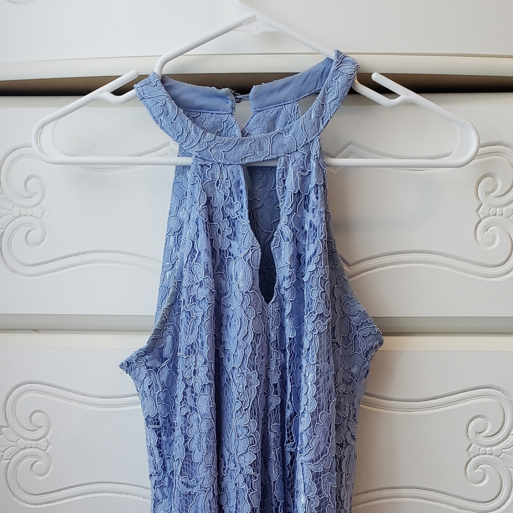 Blue lace dress